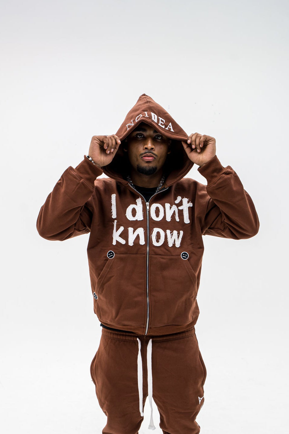 BROWN 'IDK' HOODIE