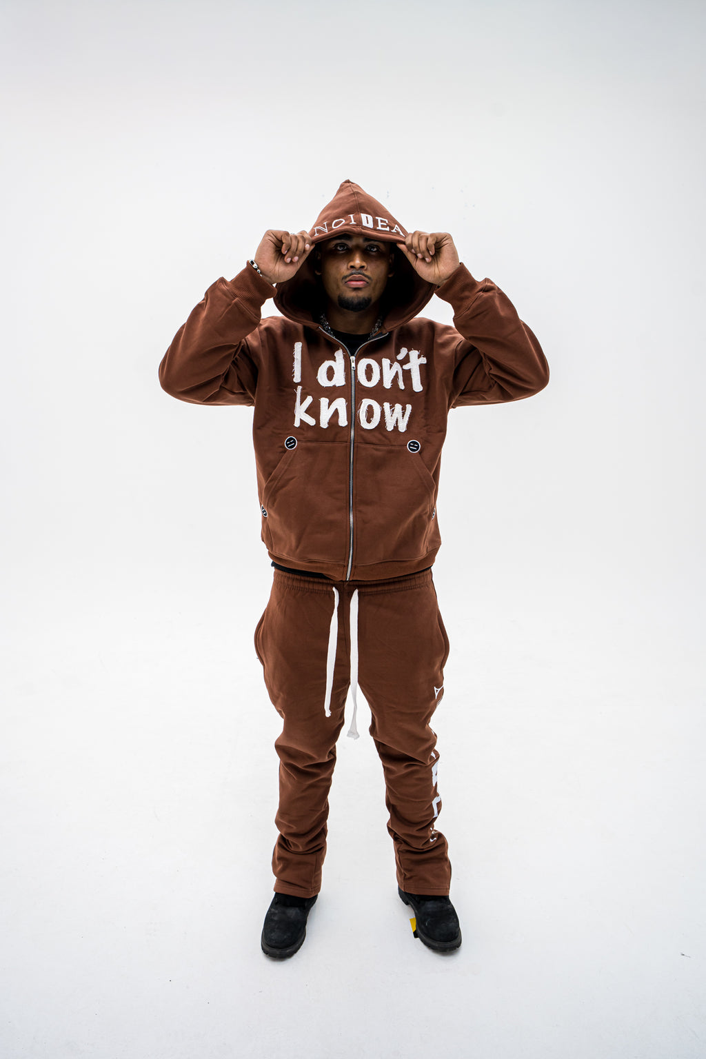 BROWN ‘IDK’ TRACKSUIT (UNISEX)