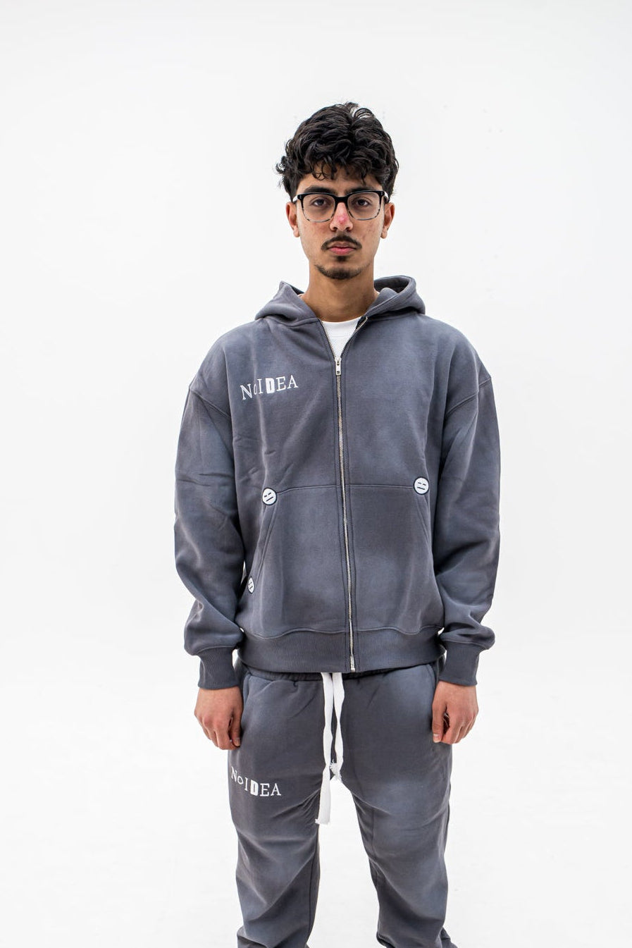 GREY CONCRETE HOODIE