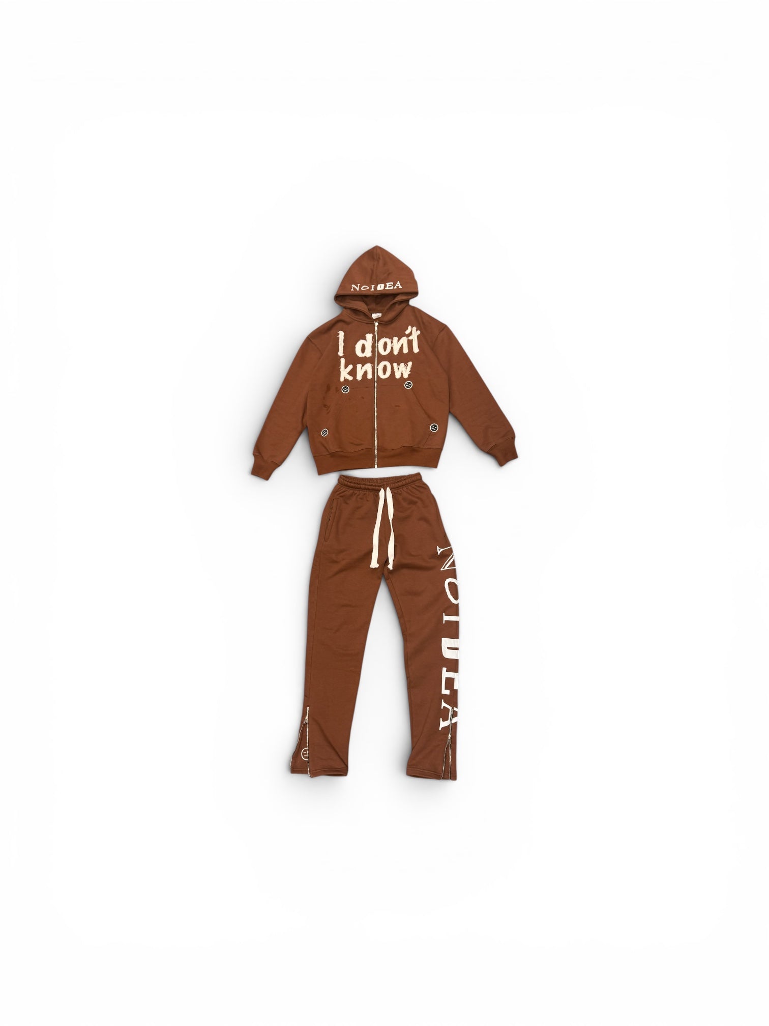 BROWN ‘IDK’ TRACKSUIT (UNISEX)